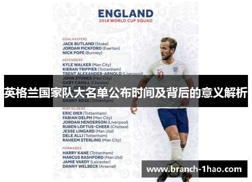 英格兰国家队大名单公布时间及背后的意义解析
